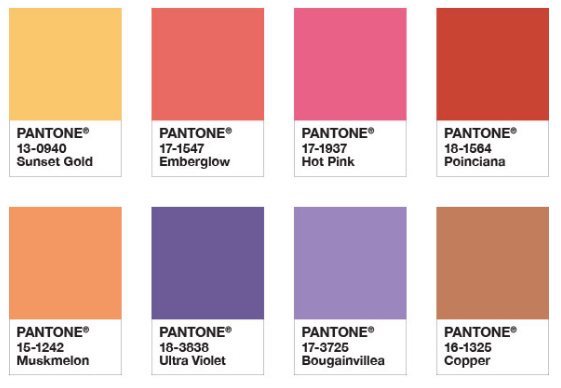 palette couleurs pantone