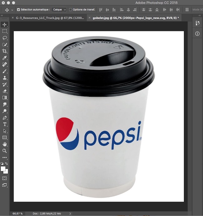 intégrer un logo en perspective dans Photoshop