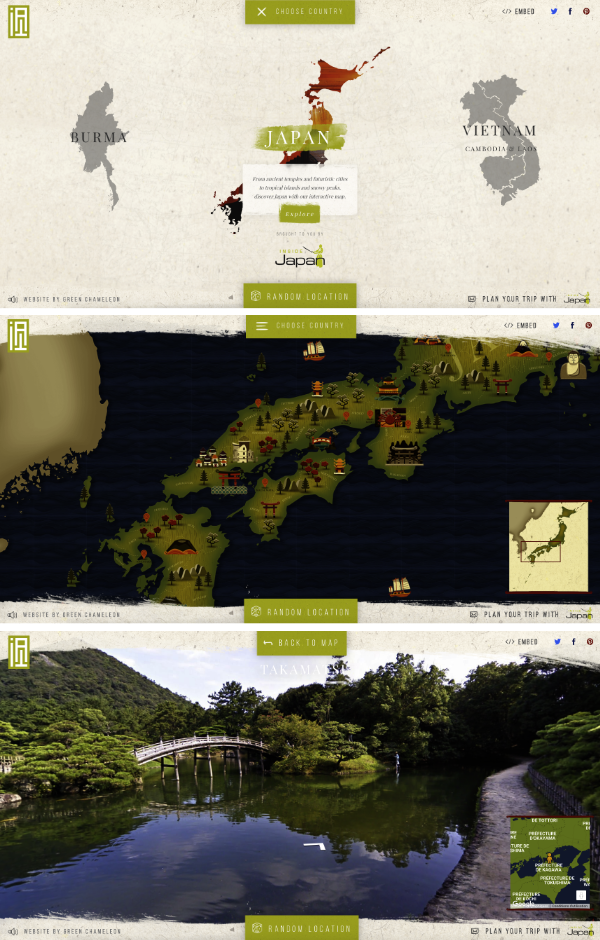 Site interactif voyage Asie