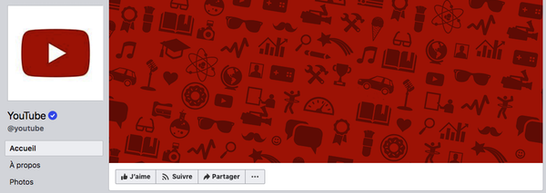 Couverture Facebook icônes Youtube