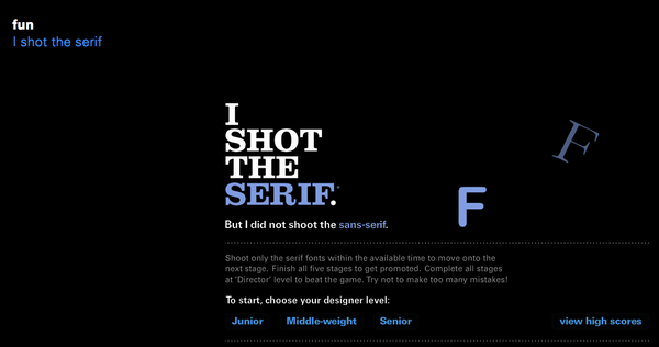 Jeu gratuit Shot the Serif