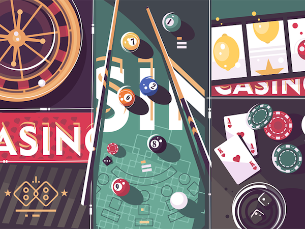 Casino flat illustration