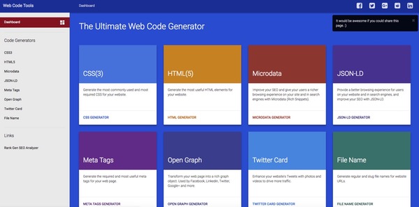 Ultimate Web Code Generator