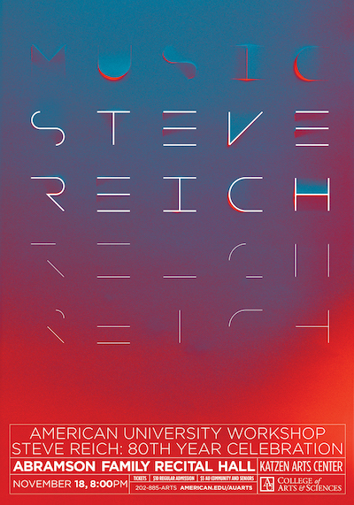 Steve Reich affiche 3d