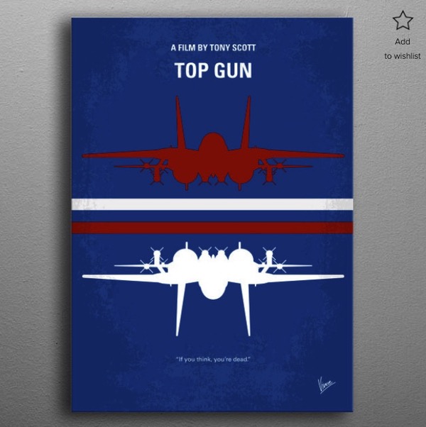 Affiche minimaliste Top Gun
