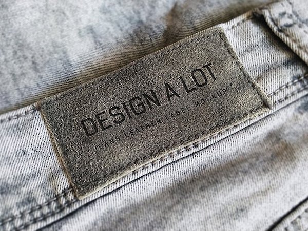 Mockup logo textile jean