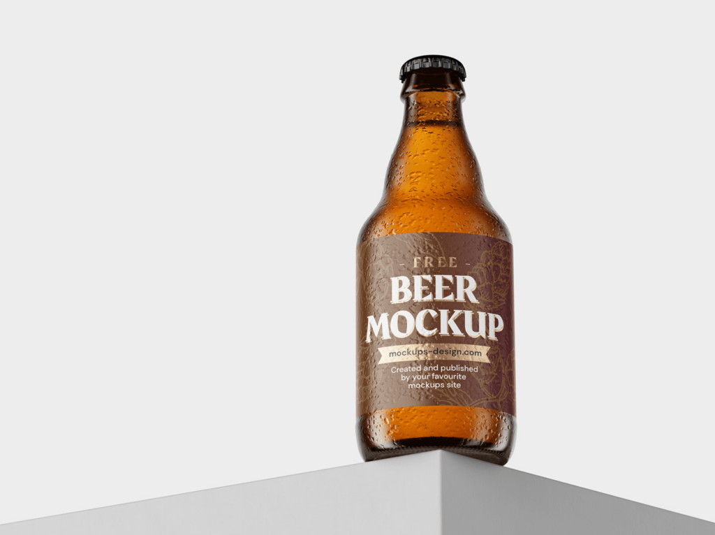 mockup bouteille de bière