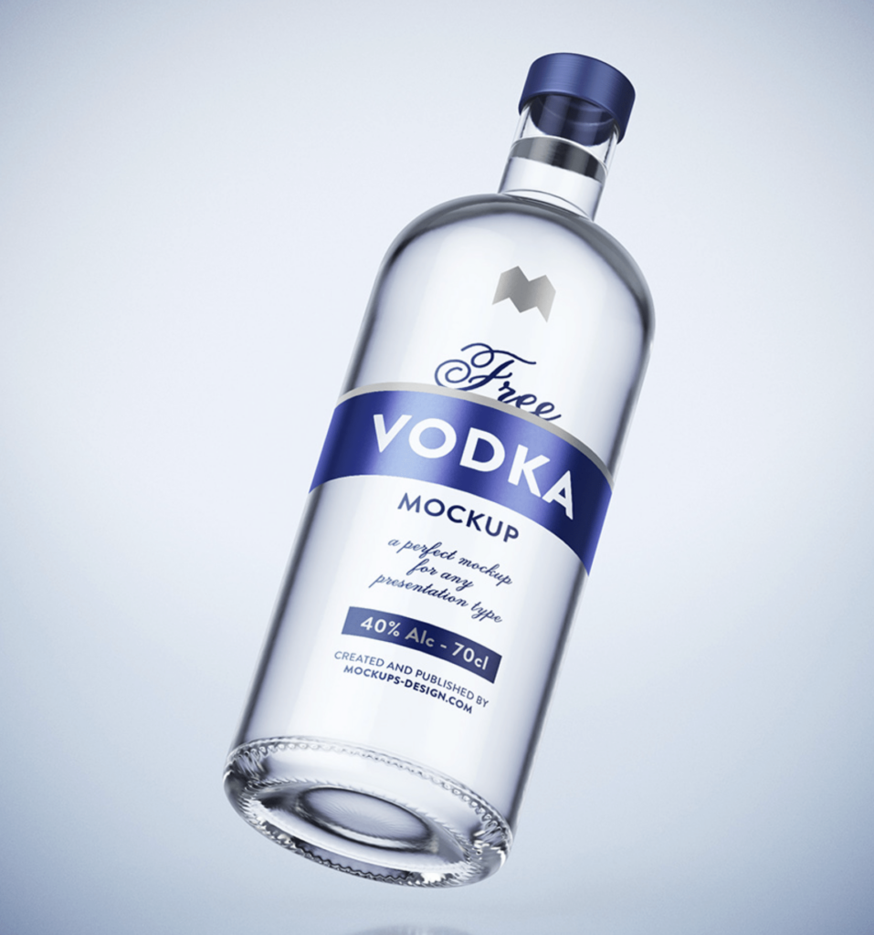 mockup bouteille vodka