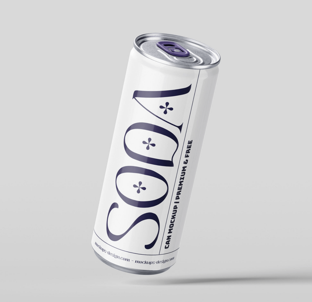 mockup canette de soda