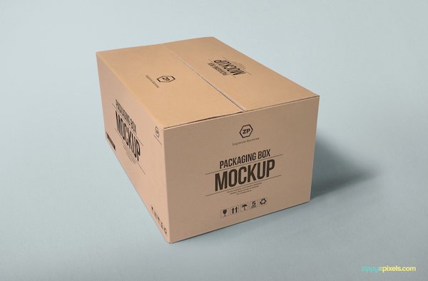 Mockup carton fermé