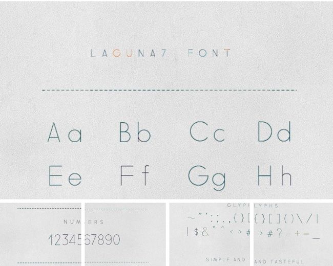 laguna 7 typographie pour graphiste rendu des chiffres amélioré