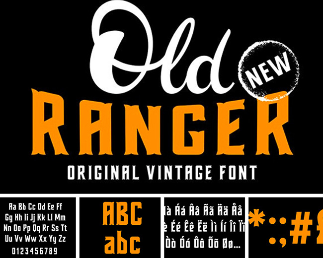 old ranger typographie pour graphiste