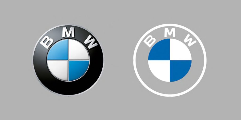 logo BMW épuré flat design evolution changement marque