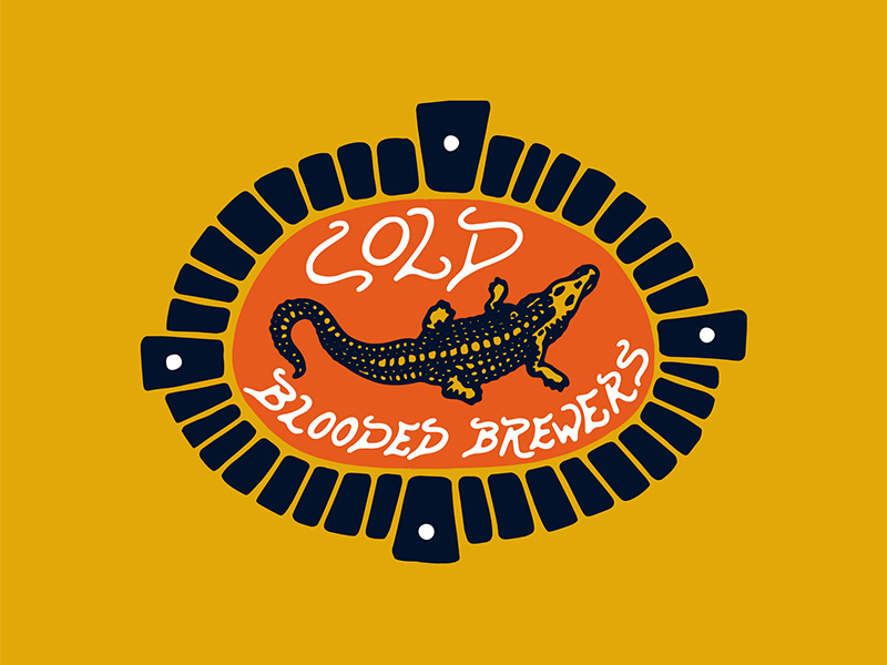 couleur orange crocodile logo 
