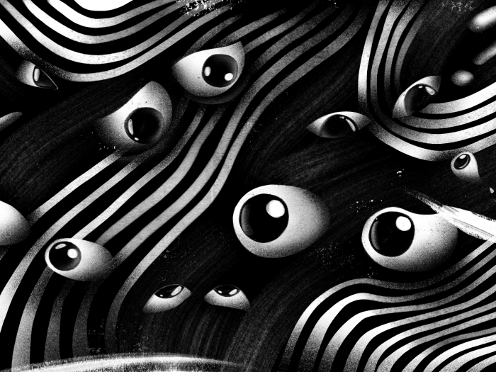 noir et blanc niveaux illustration digital