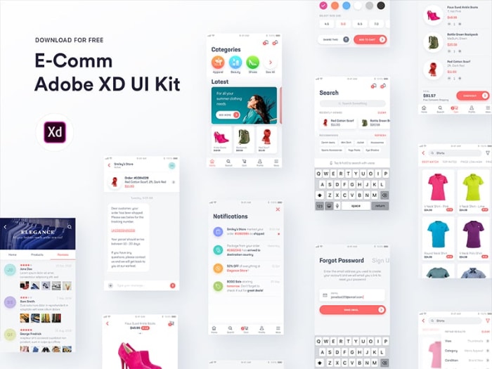 13 Templates Gratuits Pour Adobe XD Graphiste Blog