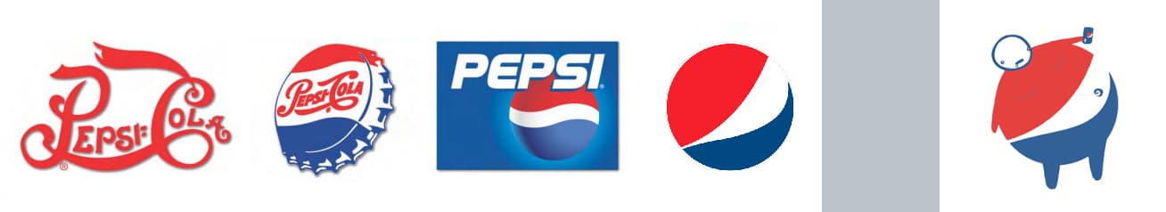 refonte évolution logo Pepsi