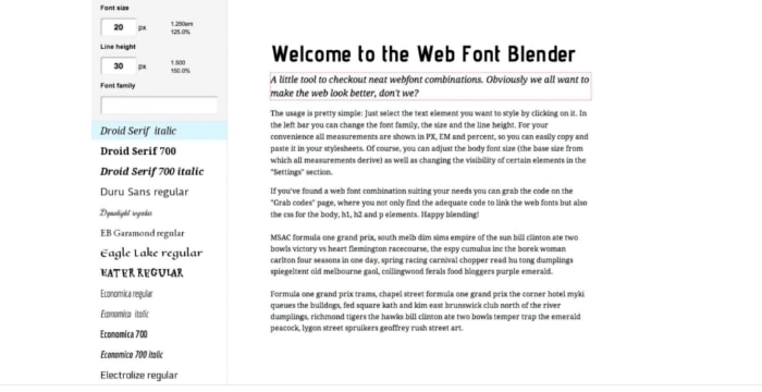 combiner typographies webfont_blender