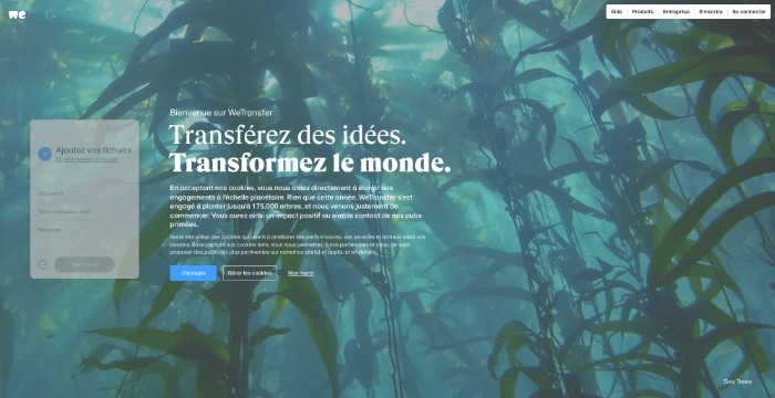 outils transfert emails volumineux wetransfer