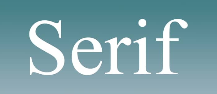 typographie serif