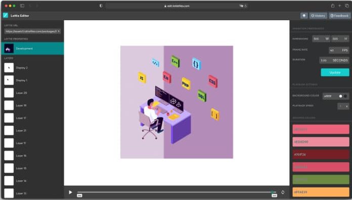 LottieFiles vidéo animées en SVG