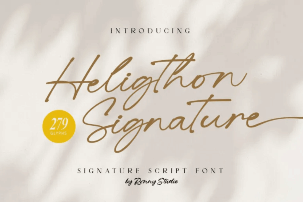 typographie signature