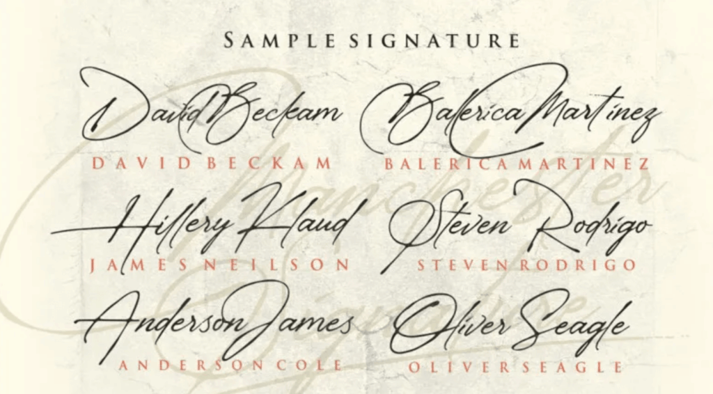 typographie signature