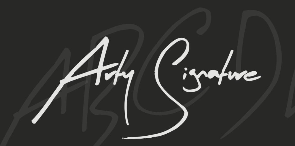 typographie signature