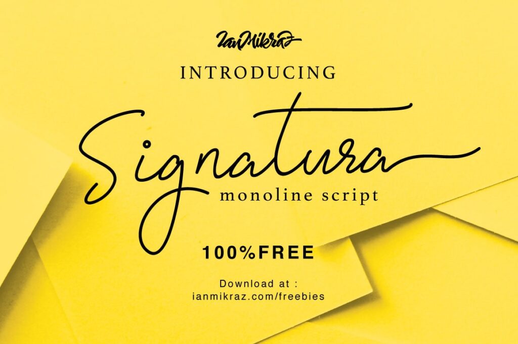 typographie signature