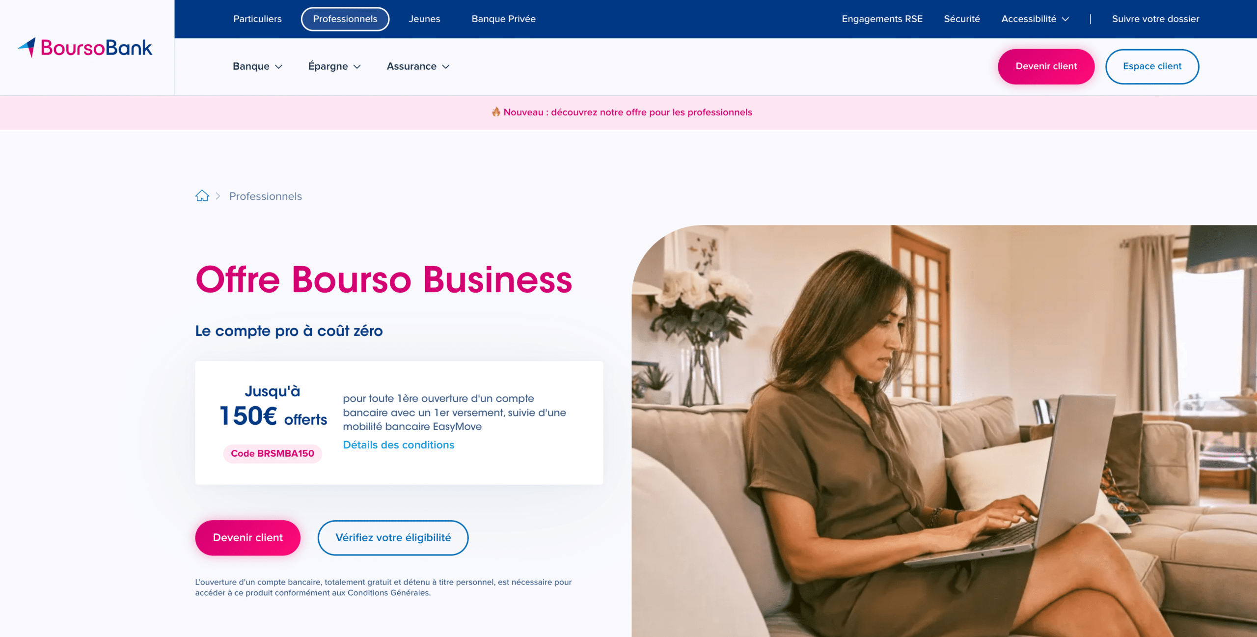 bourso business banque graphiste freelance