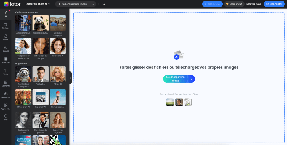 Fotor retouche photo gratuit