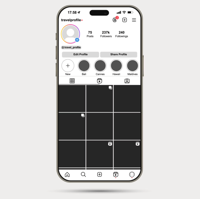 mockup instagram