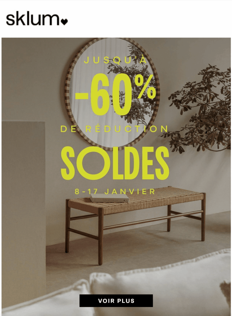email soldes