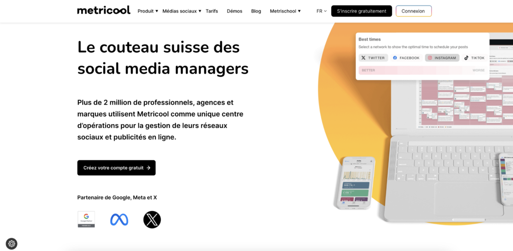 metricool, plateforme de gestion des réseaux sociaux