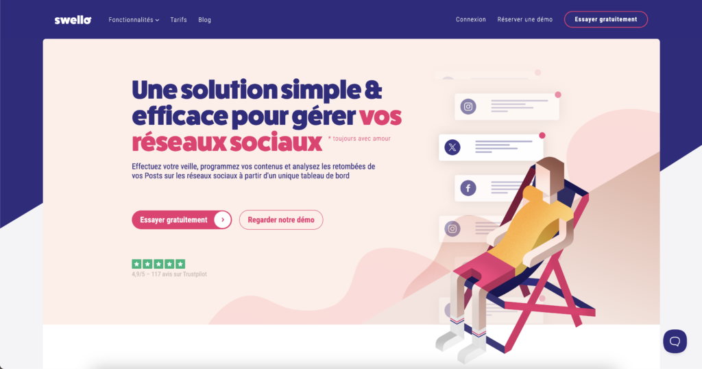 swello, solution française pour la gestion des réseaux sociaux