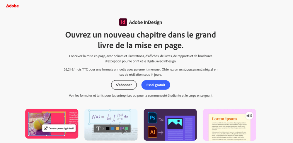 logiciel pao indesign