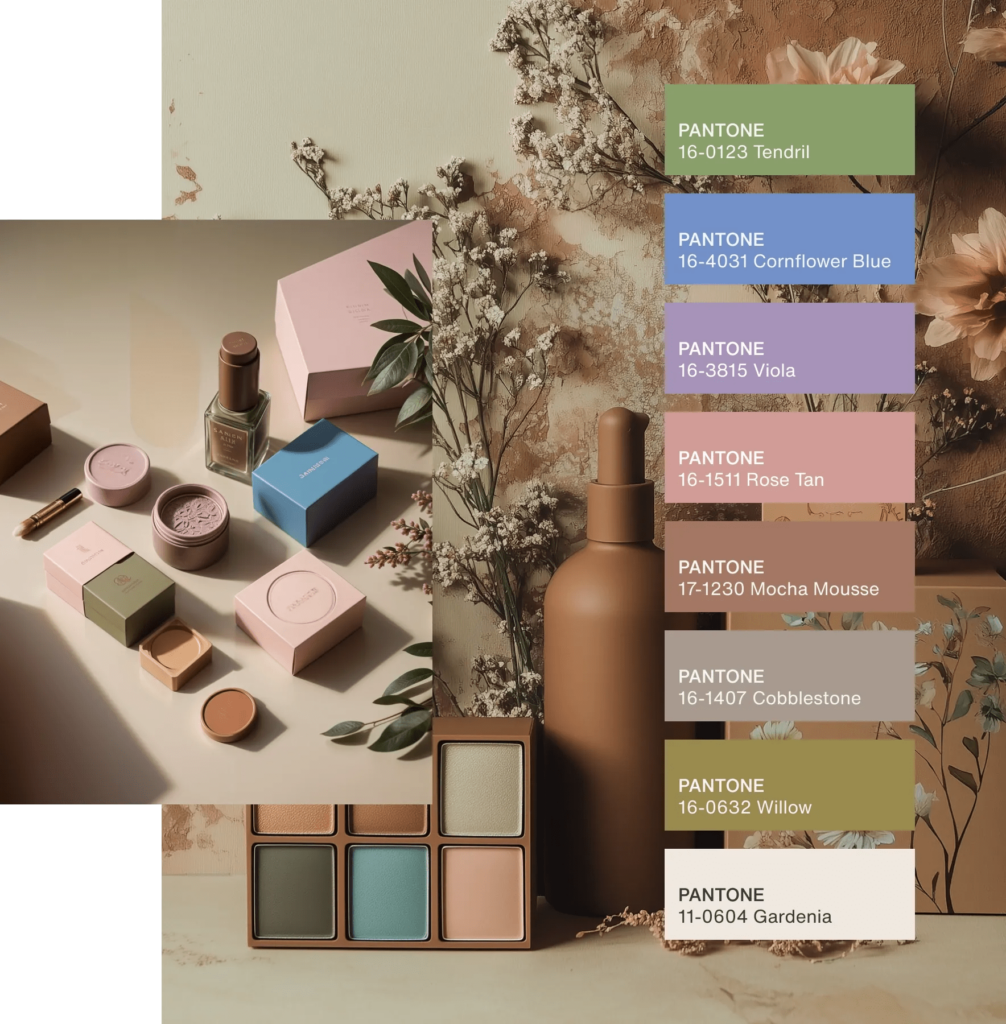 palette de couleurs Floral Pathways avec le Pantone 2025