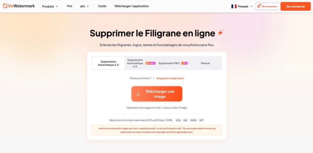 supprimer filigrane