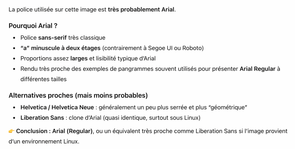 trouver une typographie avec chatgpt