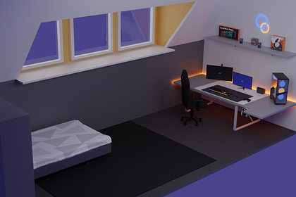 Creative 3D room setup