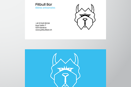 Carte de visite et Logo  Pitbull Bar