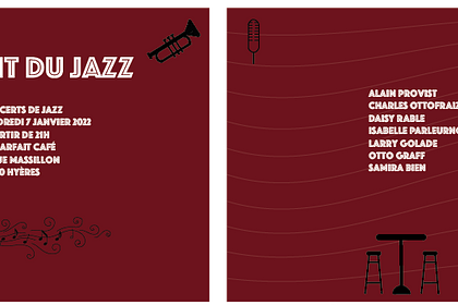 Carte d'invitation soirée jazz