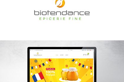 Logo et site e-commerce Biotendance