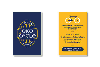 Cartes de visite de l'Atelier Eko'Cycle