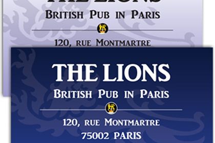 Cartes de visite Lions