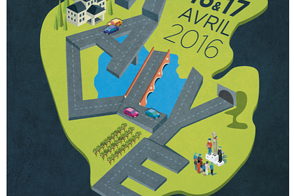 Affiche pour le Rallye des Vin'4 Heures